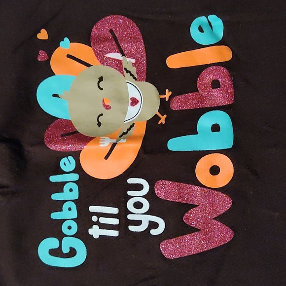 Jumping Beans Girls 4T Thanksgiving Shirt – Gobble Til You Wobble - Picture 3 of 4